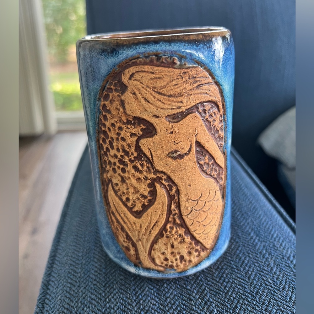Chilmark Pottery mermaid mug